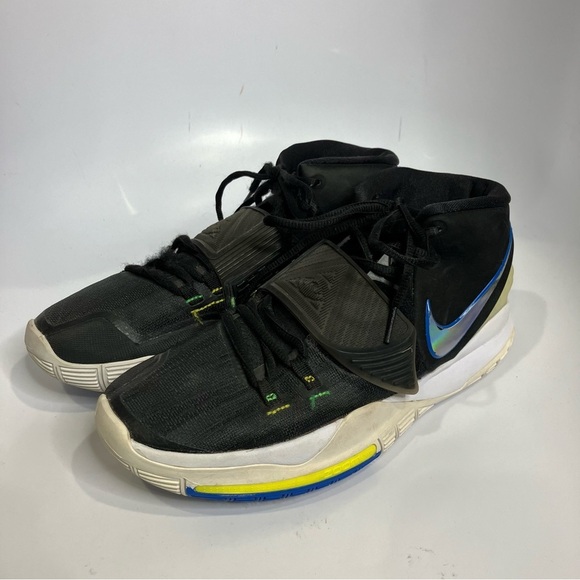 Nike Kyrie 6 sneakers black white iridescent mens size 9.5 athletic activewear - Picture 2 of 13